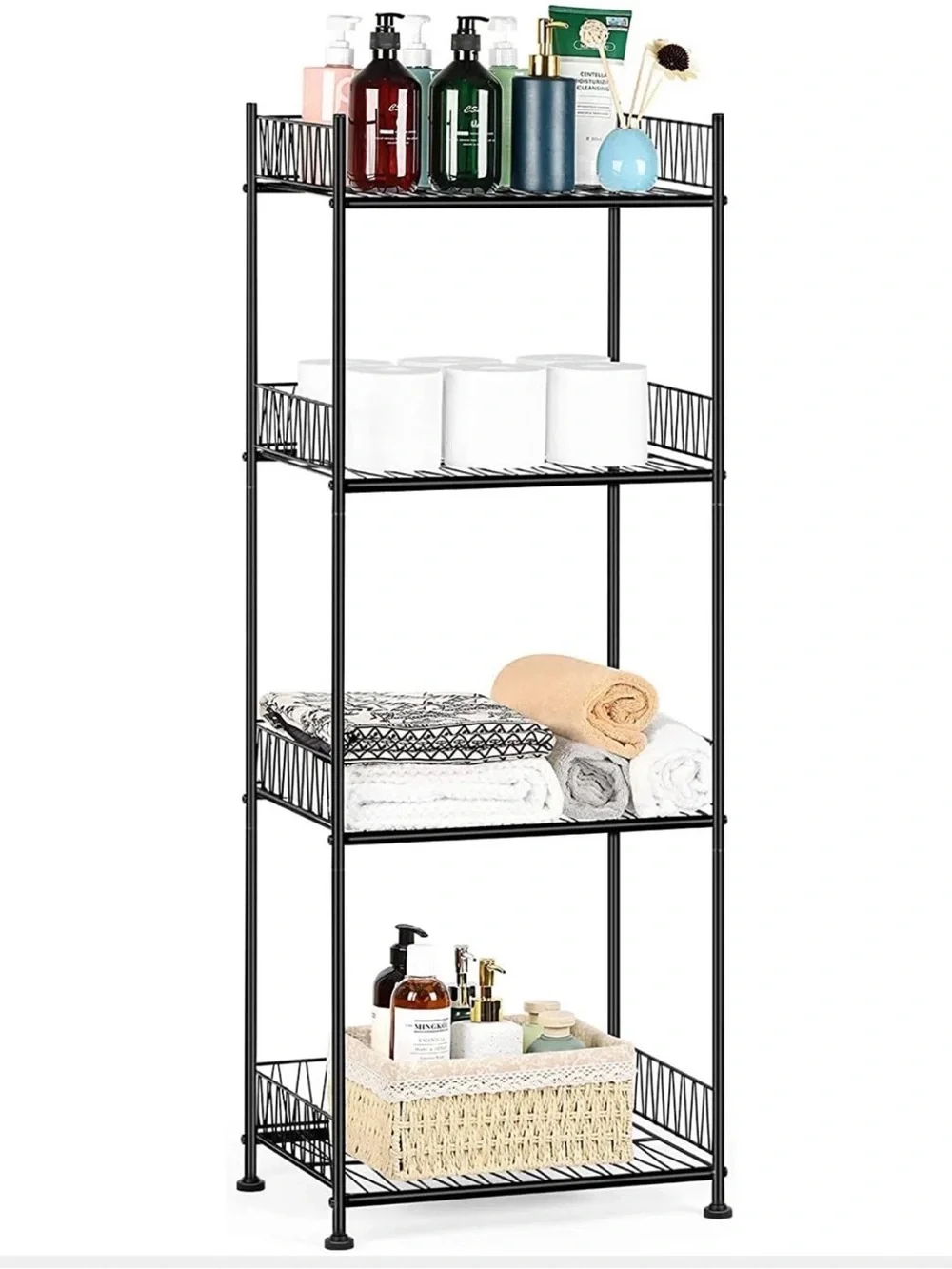 Ladell Black Metal Shelving Organizer